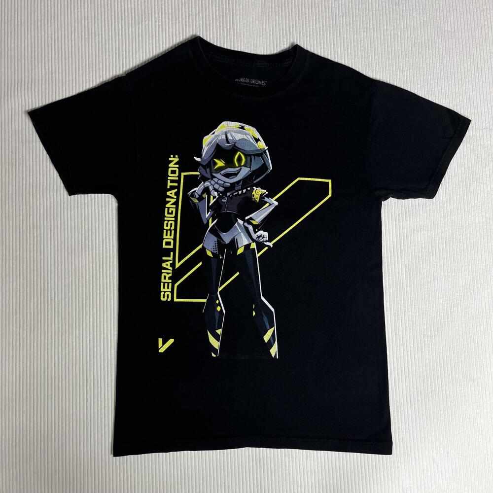 Murder Drones Shirt Mens S Black Serial Designation N Graphic Tee Anime Robot